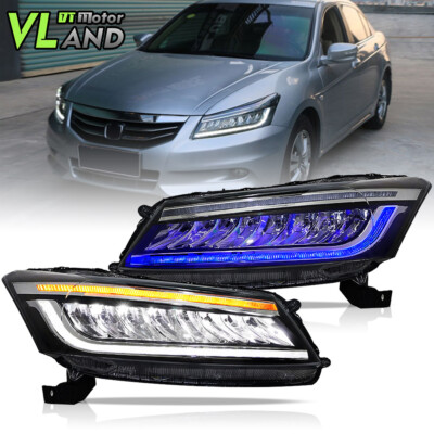 FULL LED VLAND Sequential Headlight For Honda Accord 2008-2012 8th GEN Animation
