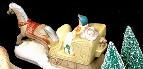 Vintage Brinn Christmas Figurines and Flocked Trees 11 Item Lot - Picture 6 of 20