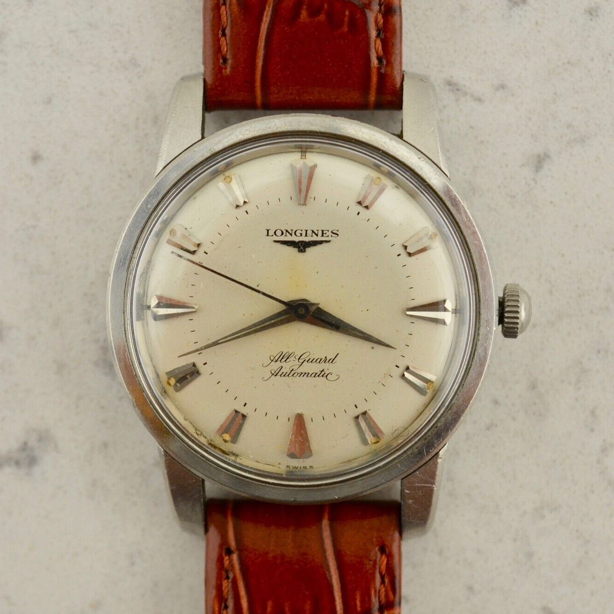 c1956 Vintage Longines All Guard Automatic Conquest watch 19AS ref