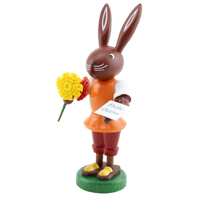 Osterhase Thomas Preißler Osterhäsin Hase Häsin Osterdeko Erzgebirge Holz 10 cm