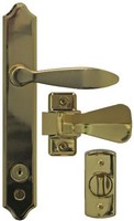 Ideal Security Inc. Sk1215bb Deluxe Storm Door Handle Set With Deadbolt, Brass E on sale Ideal Security Inc. Sk1215bb Deluxe Storm Door Handle Set With Deadbolt, Brass E on sale