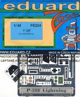 Eduard P-38F Lightning Cockpit Seatbelts Sitz-Gurte ÄTzteile 1:48 Modell-Bausatz