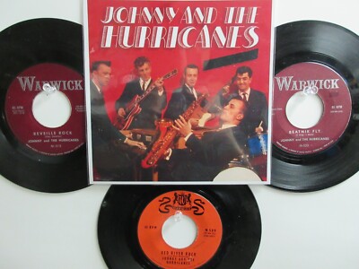  4 ' JOHNNY & THE HURRICANES ' HIT  45's+1PICTURE [CROSSFIRE] THE 50's&60's!