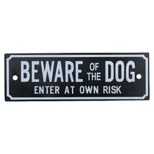 Beware Of The Dog Enter At Own Risk Home Gate Dog Warning Sign