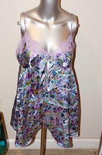 Secret Treasures Woman Chemise Cami Womens M Floral Sleeveless Babydoll Sleep