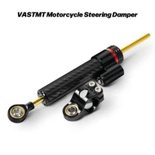Motorcycle Carbon Fiber Stabilizer Steering Damper 250mm For YAMAHA HONDA SUZUKI