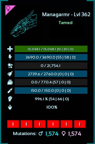 996 MELEE/3690 STAM Managarmr (Mana) ARK🌸 Survival Ascended ASA PVE PC/XBOX/PS - Picture 12 of 13