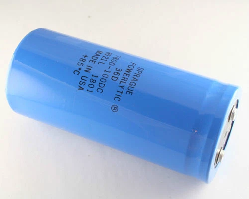 SPRAGUE 1x 7800uF 100V Large Can Electrolytic Aluminum Capacitor 7800mfd DC 85C 100VDC
