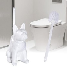 Toilet Brush Holder Set for Bathroom Cute Dog Base Solidly Toilet Bowl Brush ...