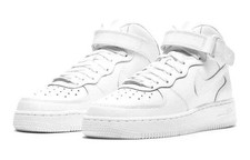 Nike Grade School Air Force 1 Mid LE GS Triple White DH2933-111 Sz 5Y New
