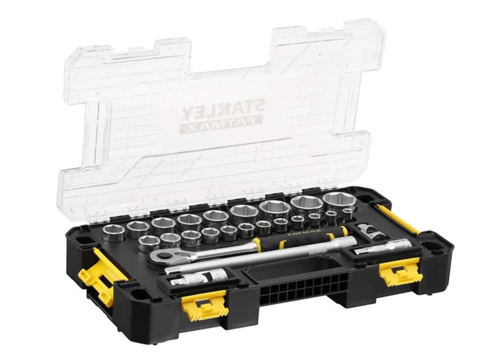 STANLEY FATMAX 1/2in PRO-STACK Socket Set 26 Piece 120T Ratchet Mechanics Kit