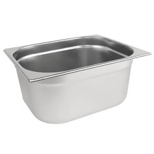 Vogue K930 Stainless Steel 1/2 Gastronorm Pan 9Ltr/150mm Deep Food Container,
