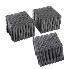 50  Black 12"x12" Splicing Drainage Mats Interlocking Drainage Floor Tiles PVC