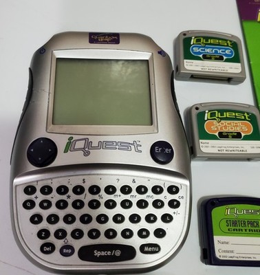 IQuest Handheld Learning System Leap Frog 2002 Quantum Leap 3 Skins 4 Games