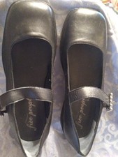 Free People Rumor Diamante Black Leather Mary Jane Shoes Size 6.5 NEW