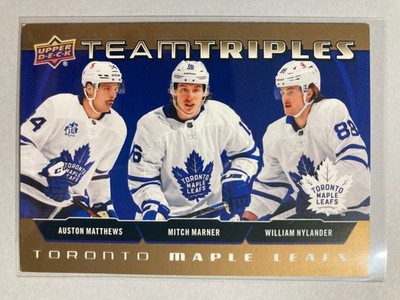 2021-22 Upper Deck Team Triples Gold #TT-TOR Matthews / Marner / Nylander