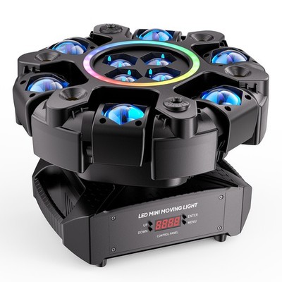 180W 6-Arm RGBW Beam Laser Moving Head Light Honeycomb Array Stage Lighting DMX