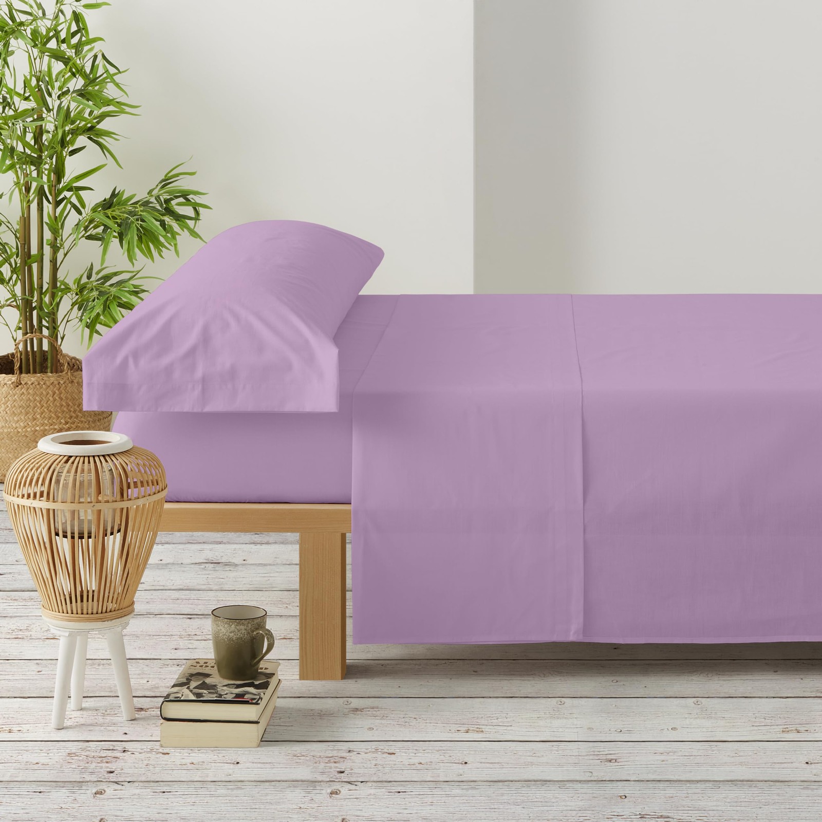 Parure de lit 3 pièces microfibre brossée 105x190 drap-housse matelas enfant ado