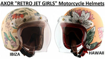 AXOR   RETRO JET GIRLS   Open Face Motorcycle Helmets
