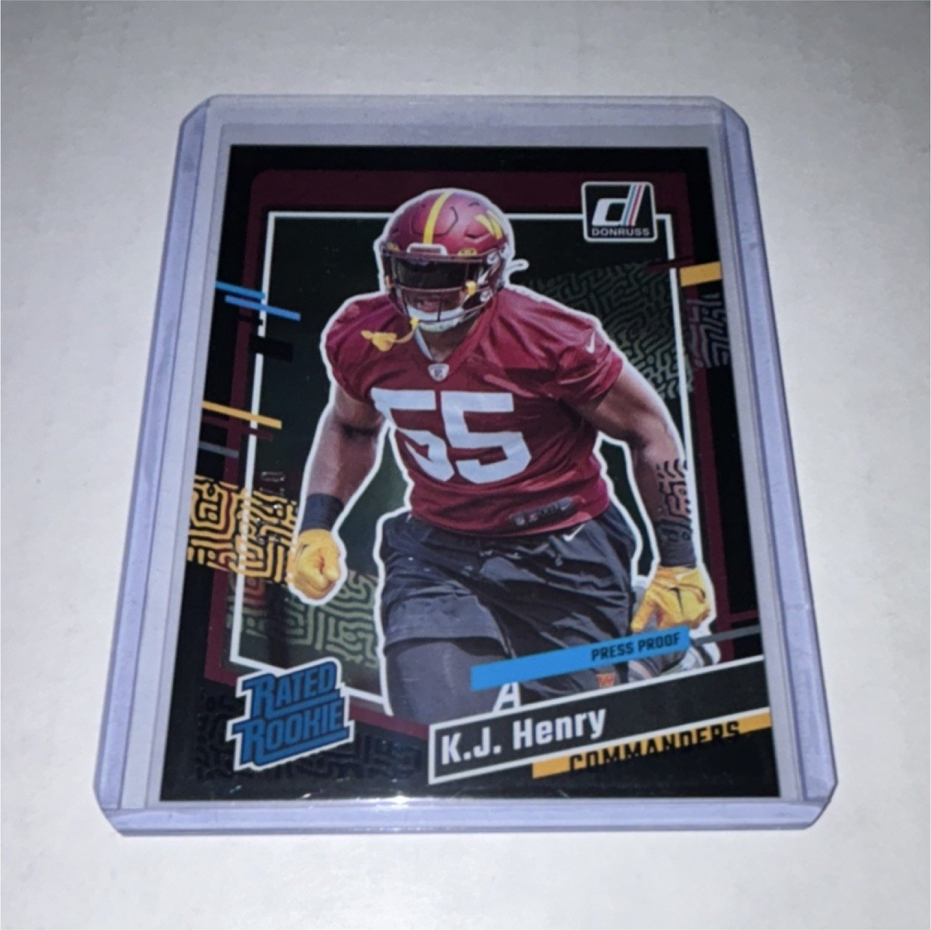 KJ Henry Panini Donruss #400 Press Proof Black