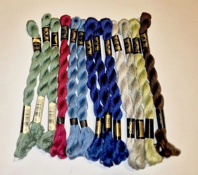 Lot of 13 DMC Thread Perle Cotton Size 5 Selling As Is -  Numbers in Description