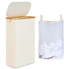 65L Slim Laundry Hamper, Narrow Laundry Basket with Lid,Foldable Clothes Hamp...