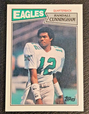 Randall Cunningham Rookie Card ( 1987 Topps NFL #296 RC Philadelphia Eagles ). rookie card picture
