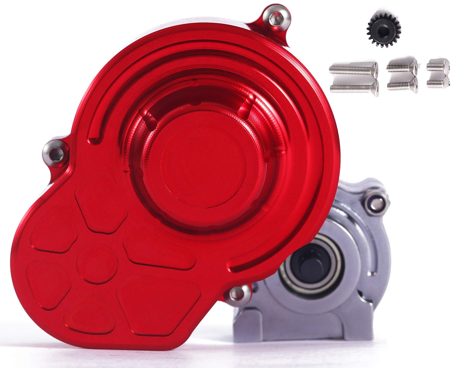 Transmission Case Gearbox With Gear Full Scale, Red