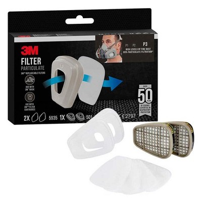 3M Filter für Atemschutzmasken 5935 P3 EN 143:2021, 2 Paar