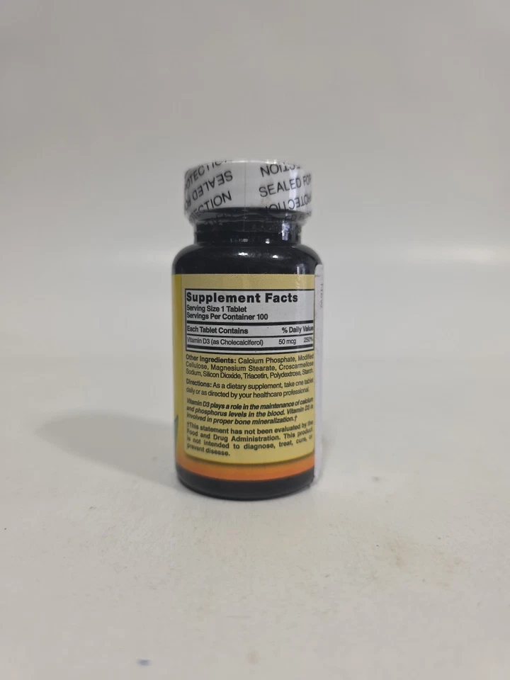 Vitamina D3 50mcg (1000UI) 100 comprimidos de Nature's Blend Exp  Foto 2 de 4