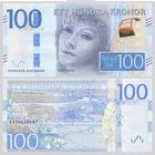 SWEDEN 100 Kronor (2016) UNC P.  71c Greta Garbo