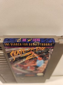 Skate or Die 1 & 2 Double Trouble Nintendo NES Cartridge with Black Cases Tested