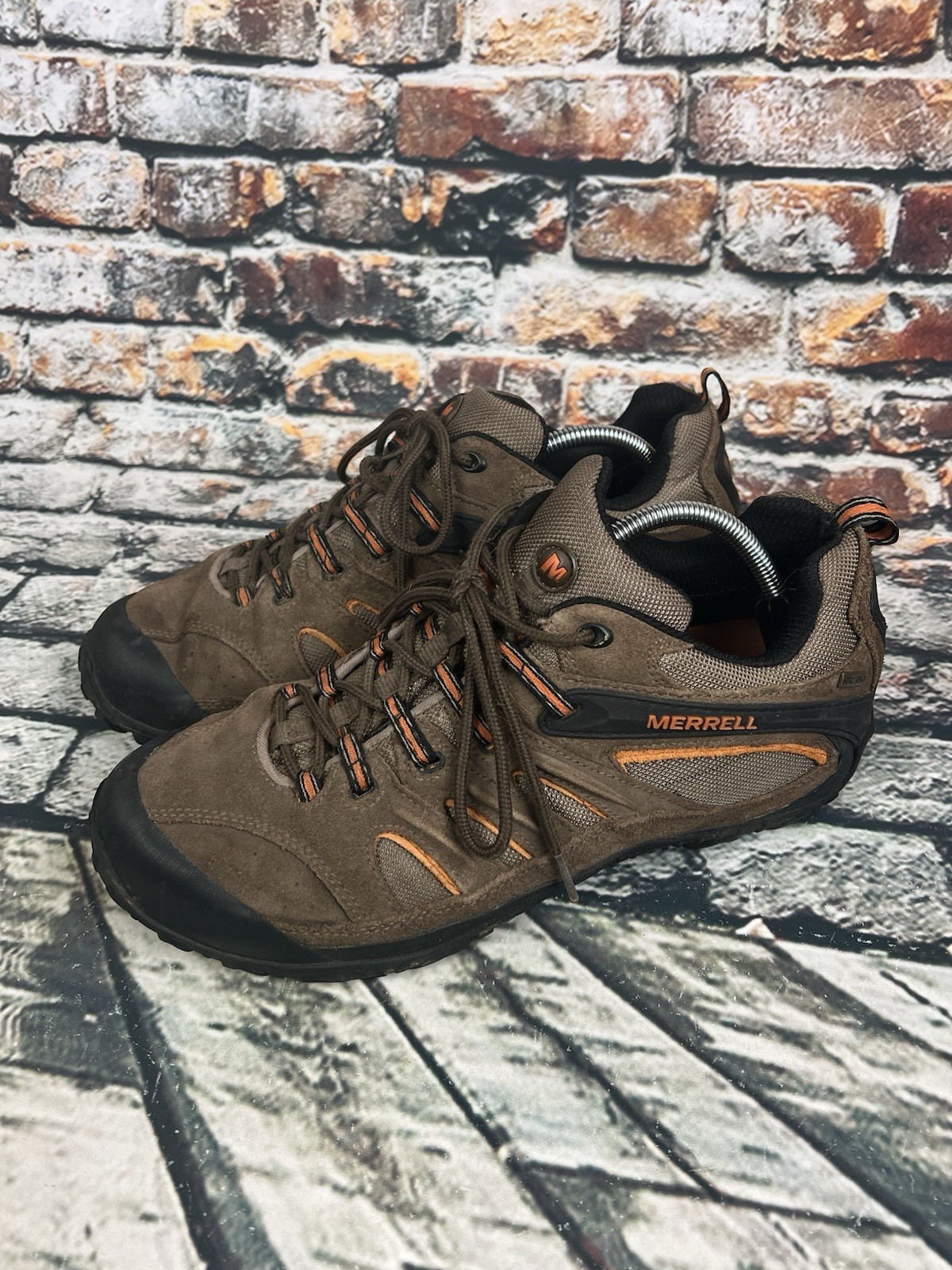 Scarpe da trekking Merrell uomo taglia 11 5 camaleonte 4 ventilatore Gore Tex marrone