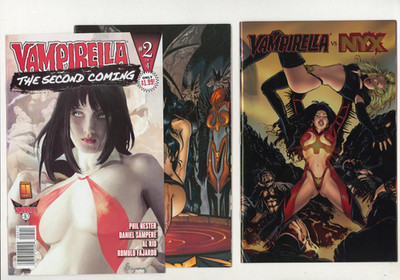 Vampirella Comic Lot NM Plus 9.6 - 3 Issues Limited Edition and Chromium Covers