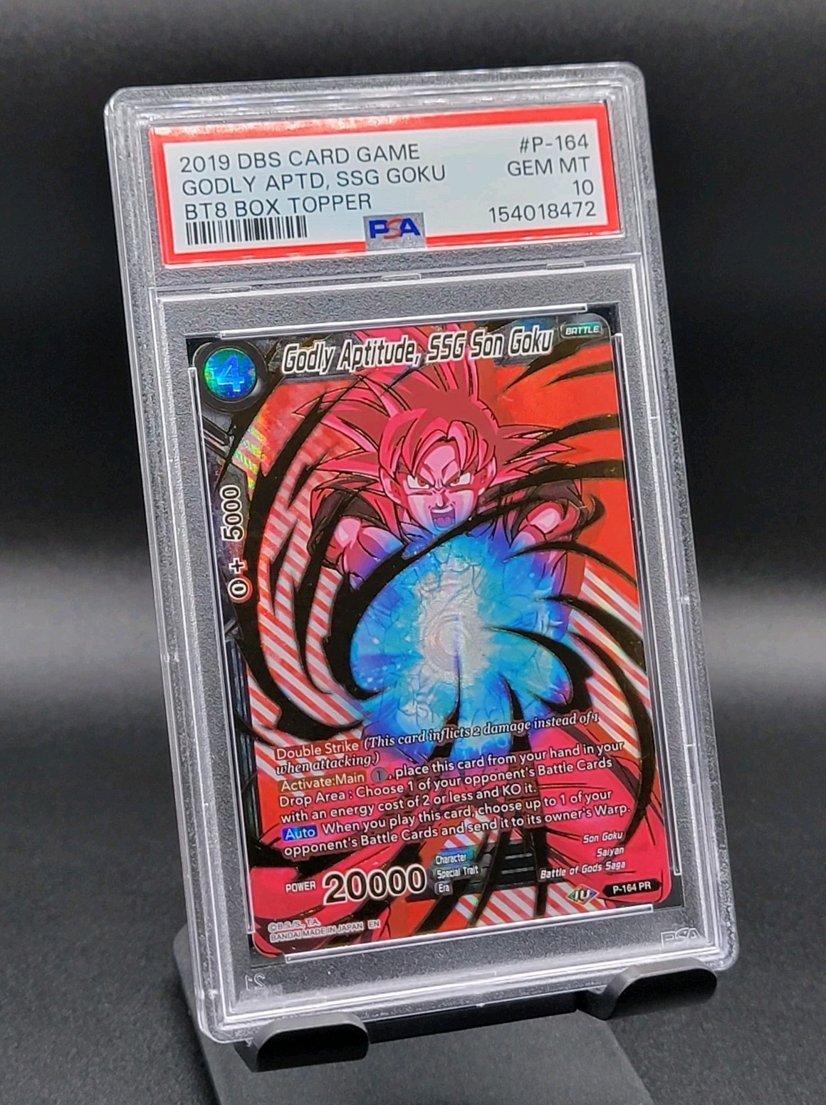 GODLY APTITUDE SSG SON GOKU ~ 2019 Dragon Ball Super Promo Topper ~ PSA 10 view 3
