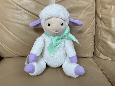 Hallmark Plush Easter Bella Lamb ~ Green Bow ~ 11  Tall x 9  Wide