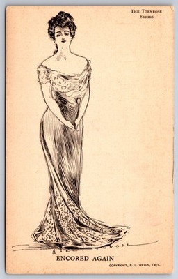 A/S Axel Tornrose~ Encored Again ~Lovely Diva Called For Another Song~c1907
