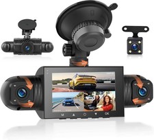 360 Degree View 4 Channel Dash Cam Front and Rear Inside Left Right, Dash Camera