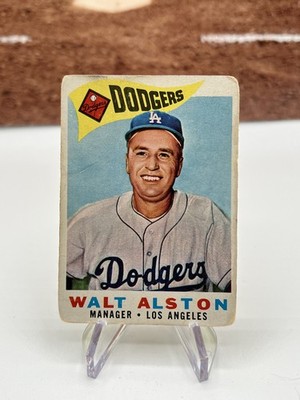 1960 Topps 212 Walter Alston MGR Los ANgeles Dodgers Poor