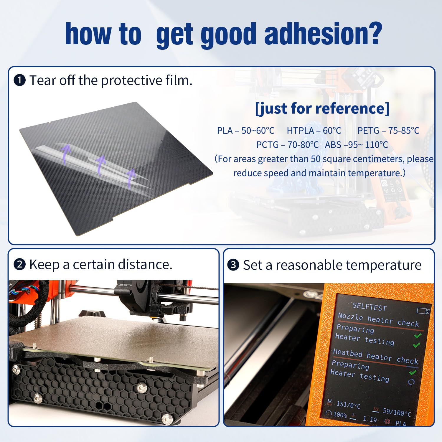 Upgraded Prusa I3 MK3 MK4 MK3S+ Core One Build Plate Smooth/Textured PET+PEI Bed