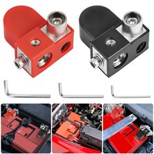 2PCS Car Battery Terminals Connector Top Post 12-24V 0/2/4  4/8 AWG W/ Wrenches