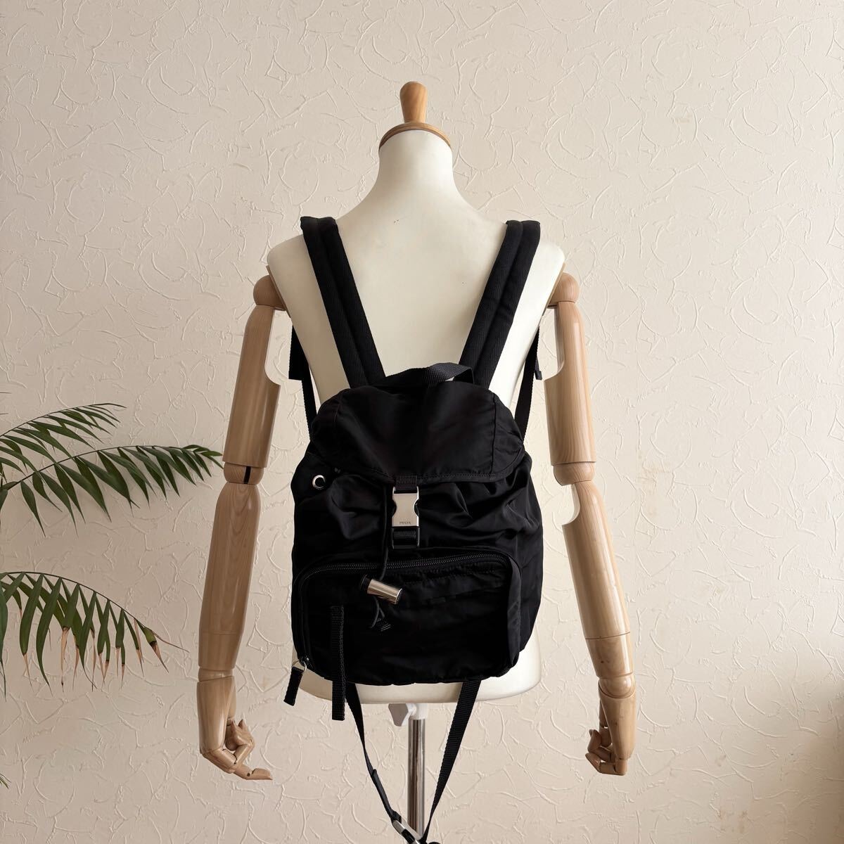 PRADA Tessuto Backpack Women s Men s Black Shoulder Business Commuting Travel thumbnail 6