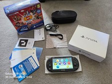 Sony PlayStation Vita PS Vita PCH-2003 Black Wi-Fi Bundle,Box & Case