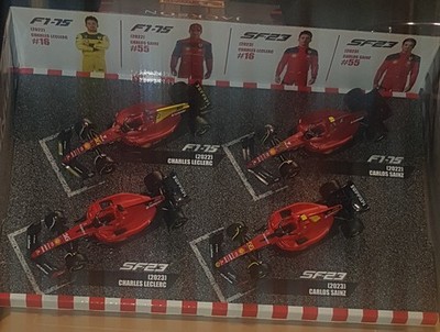 Bburago 1/43 F1 Formula Racing FERRARI 4er Set OVP ArtNr. 18-36848