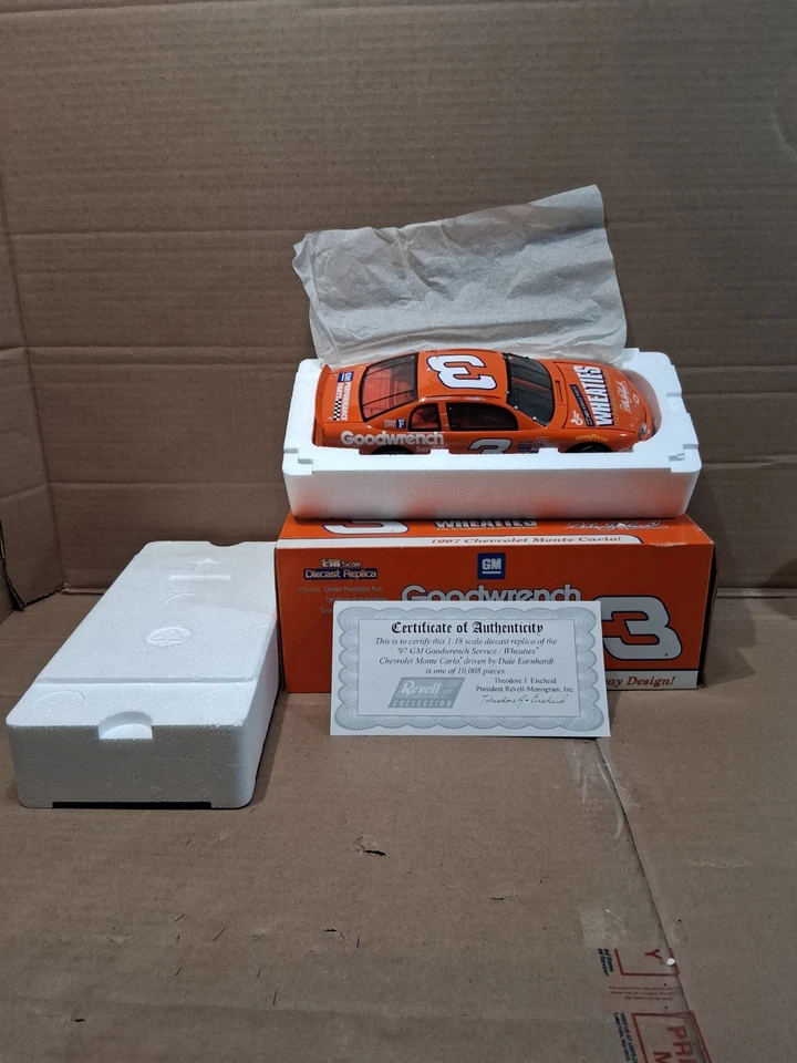 #3 Dale Earnhardt Wheaties Monte Carlo 1997 1/18 imagen deportiva certificado de autenticidad 1/10.008 Foto 4 de 4