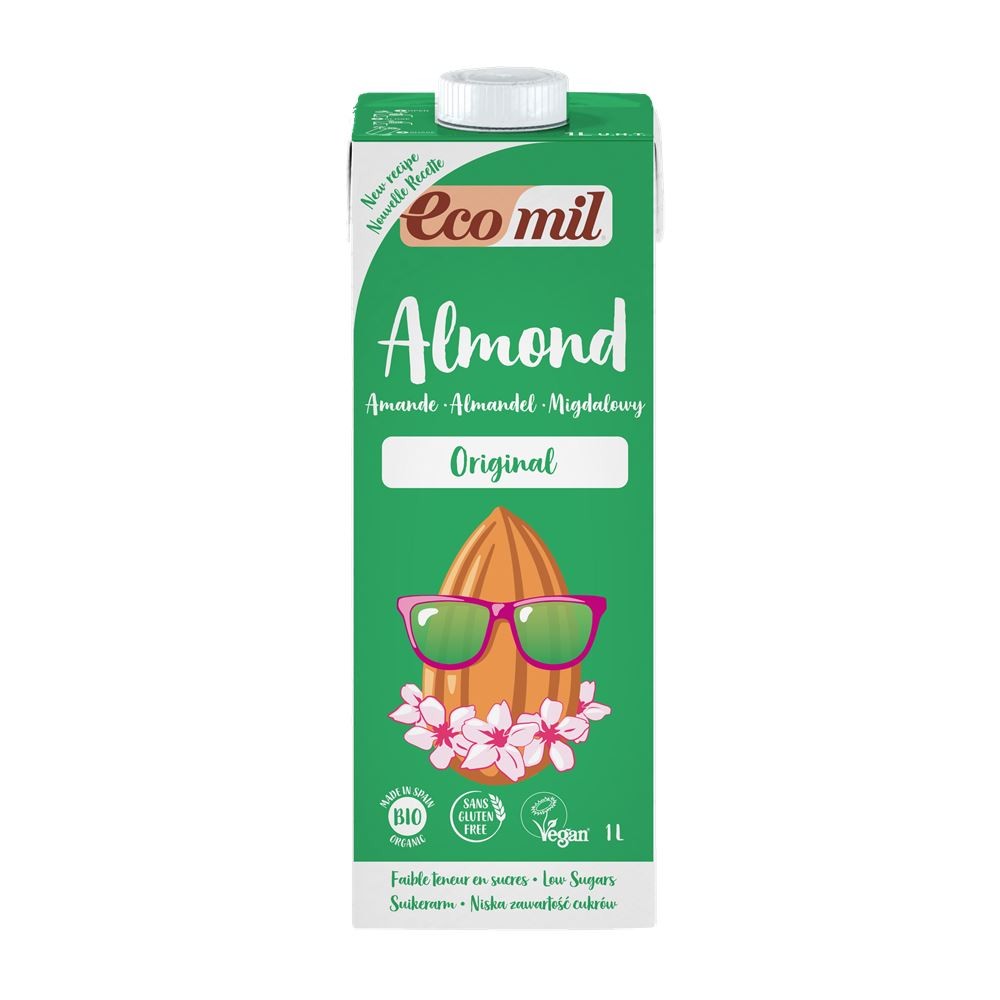 Ecomil Organic Almond Drink 6% 1L - 2 Pack - Image 2
