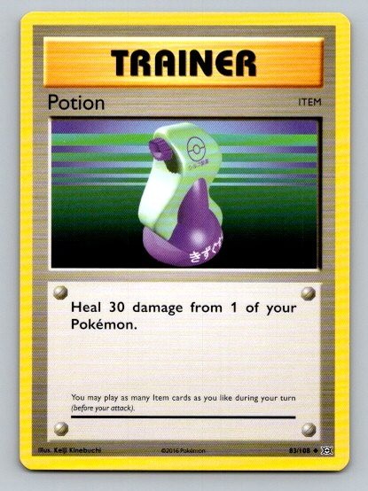 2016 Pokemon Card XY Evolutions Potion 83/108