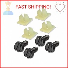 License Plate Screw Kit - Black Oem Style Fasteners With Nylon Screw Retainers