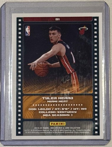 TYLER HERRO RC 2019-20 PANINI STICKER AND CARD BLUE FOIL ROOKIE 287/299 91 RARE - Picture 3 of 3