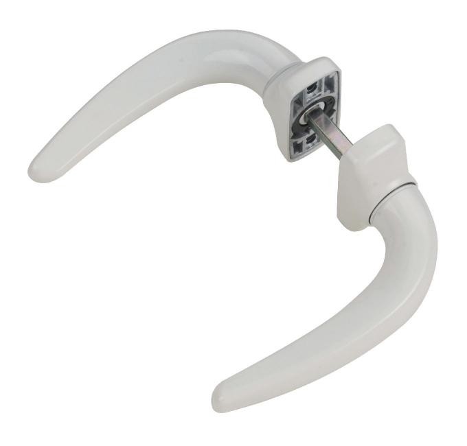 Bequille double horus blanc 9010 poignee de porte aluminium 2051I